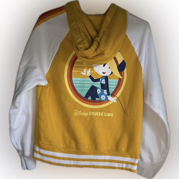 Disney Cruise Line Minnie Mouse Retro Zip-Up Hoodie Size Medium - Picture 3 of 8